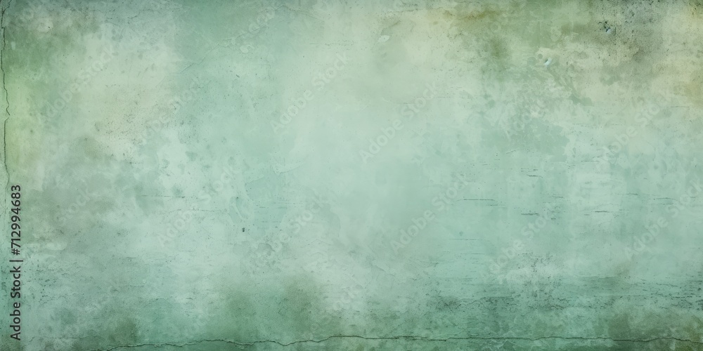 Sage green grunge wall with rough texture, perfect for close-up design background.