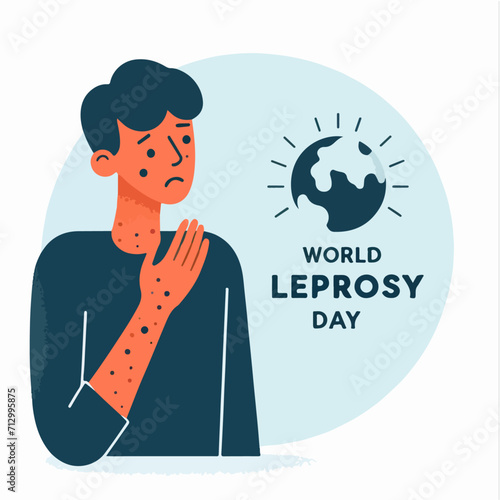 vector flat world leprosy day © arifinzainal1728
