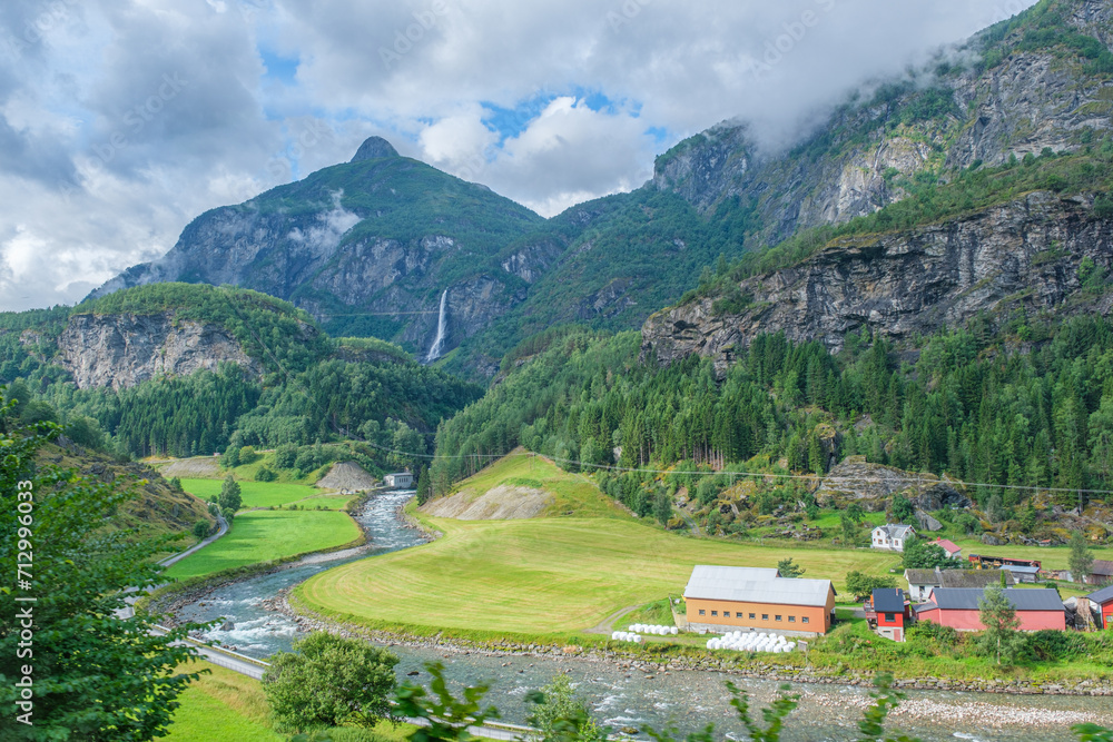 On the fjord journey from Bergenden to Flam you will see nature, mountains, sea, waterfalls, fishing towns, boats 