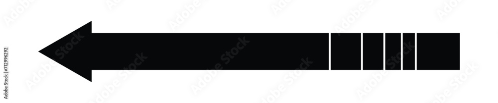 Long arrow vector icon. Black horizontal double arrow. Vector design. 22.11. Long arrow vector icon. Black horizontal double arrow. Vector design. 22.11.