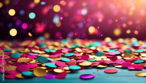 Colorful confetti background. decoration