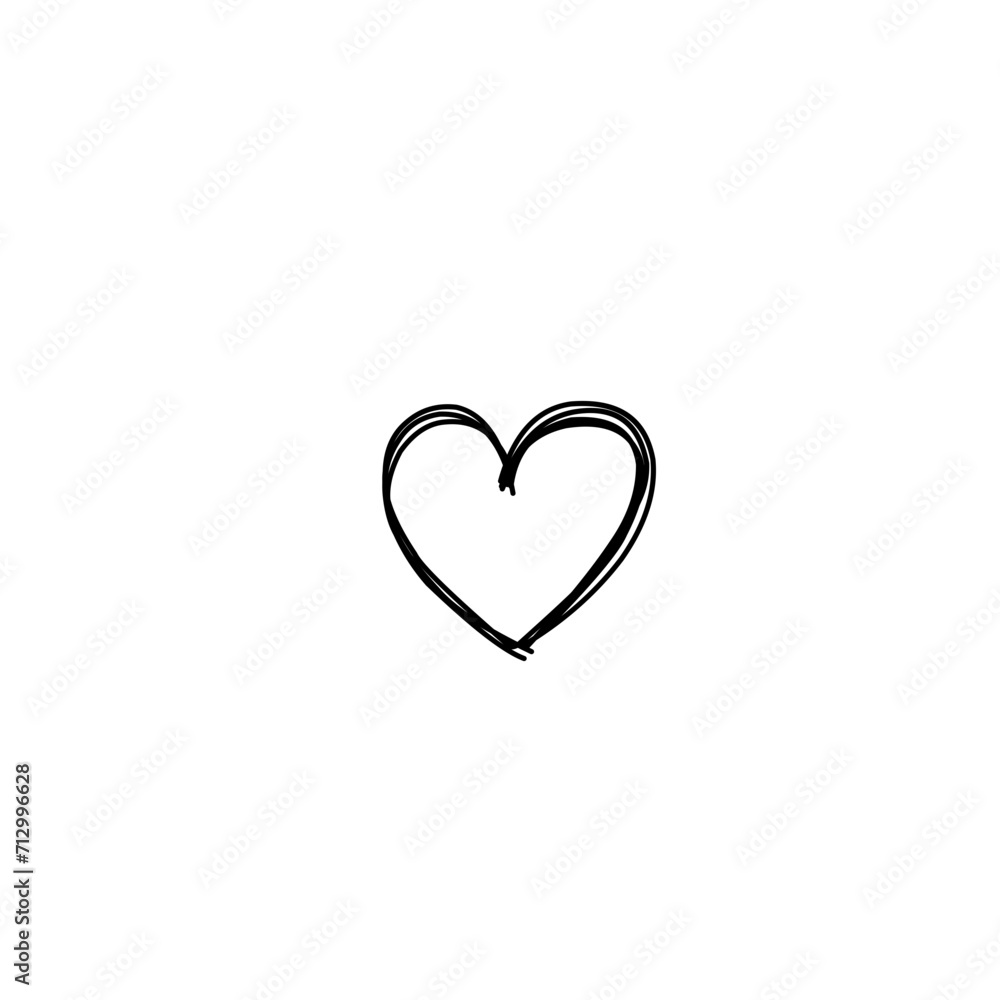 Hand drawn hearts. Hand drawn love symbol Hand drawn hearts. Hand drawn love symbol