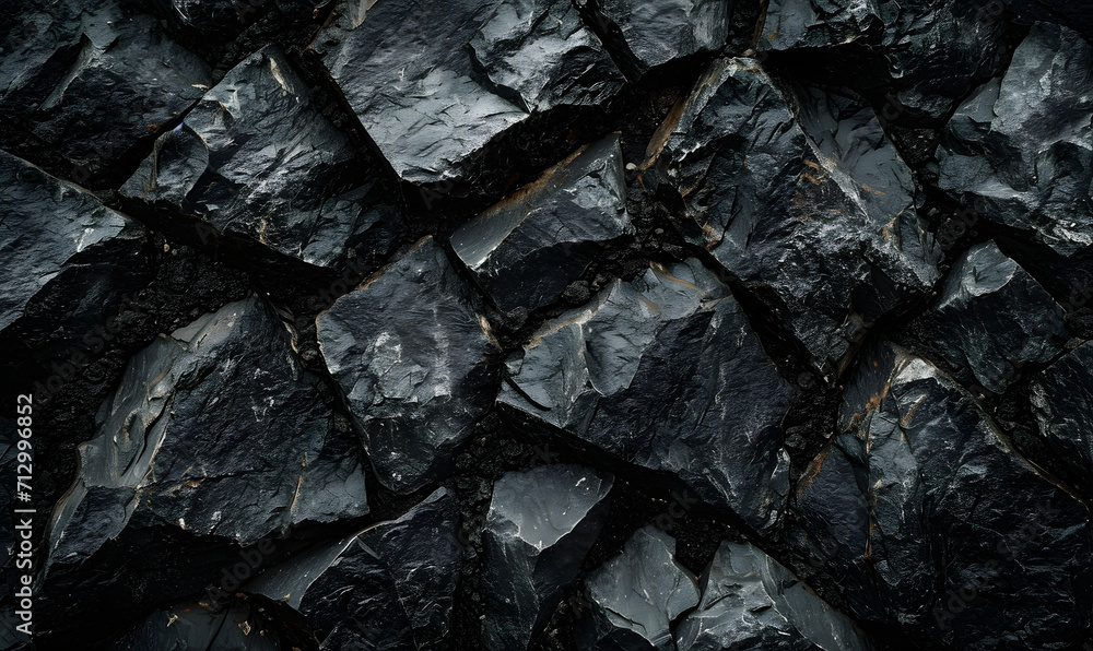 Mysterious Black stones background, Generative AI