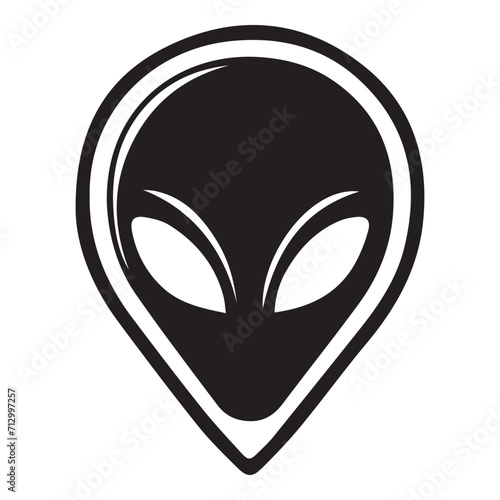 alien iconic logo vector illustration.