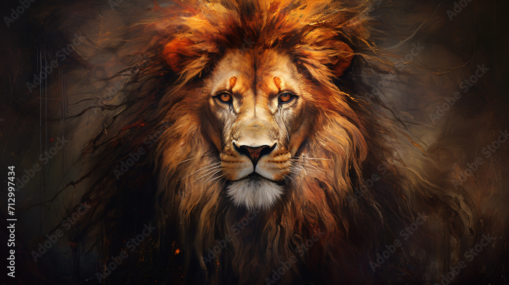 Portrait of a lion