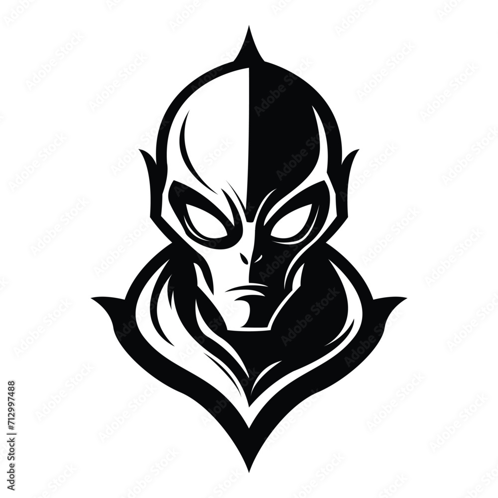 Fototapeta premium alien iconic logo vector illustration.