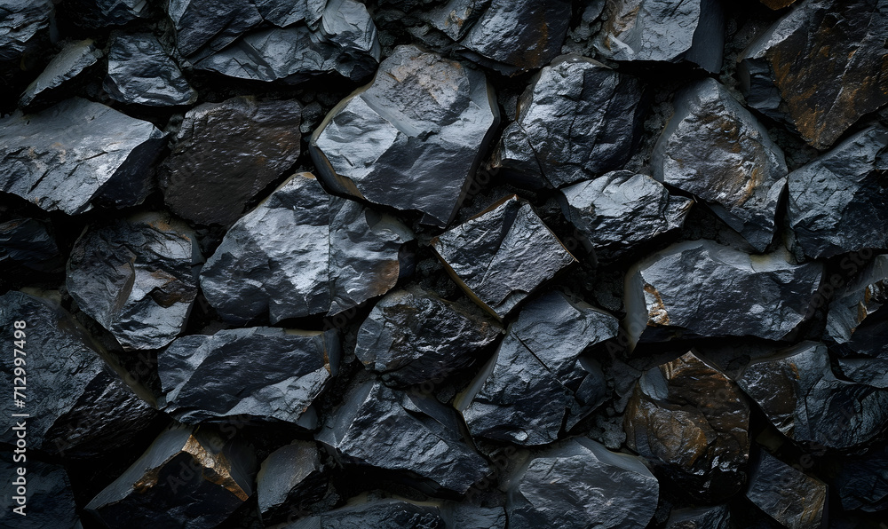 Mysterious Black stones background, Generative AI Mysterious Black stones background, Generative AI