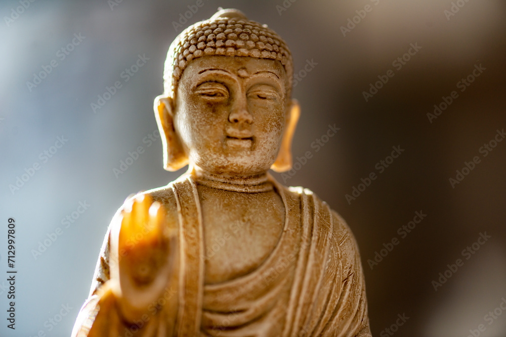buddha statue in calm rest pose.Shakyamuni Buddha is a spiritual