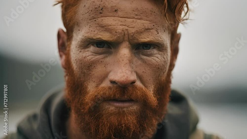 A man with a rugged and welltraveled look, his freckles telling the story of his many adventures. He works as a travel blogger, sharing his experiences and inspiring others to explore the photo