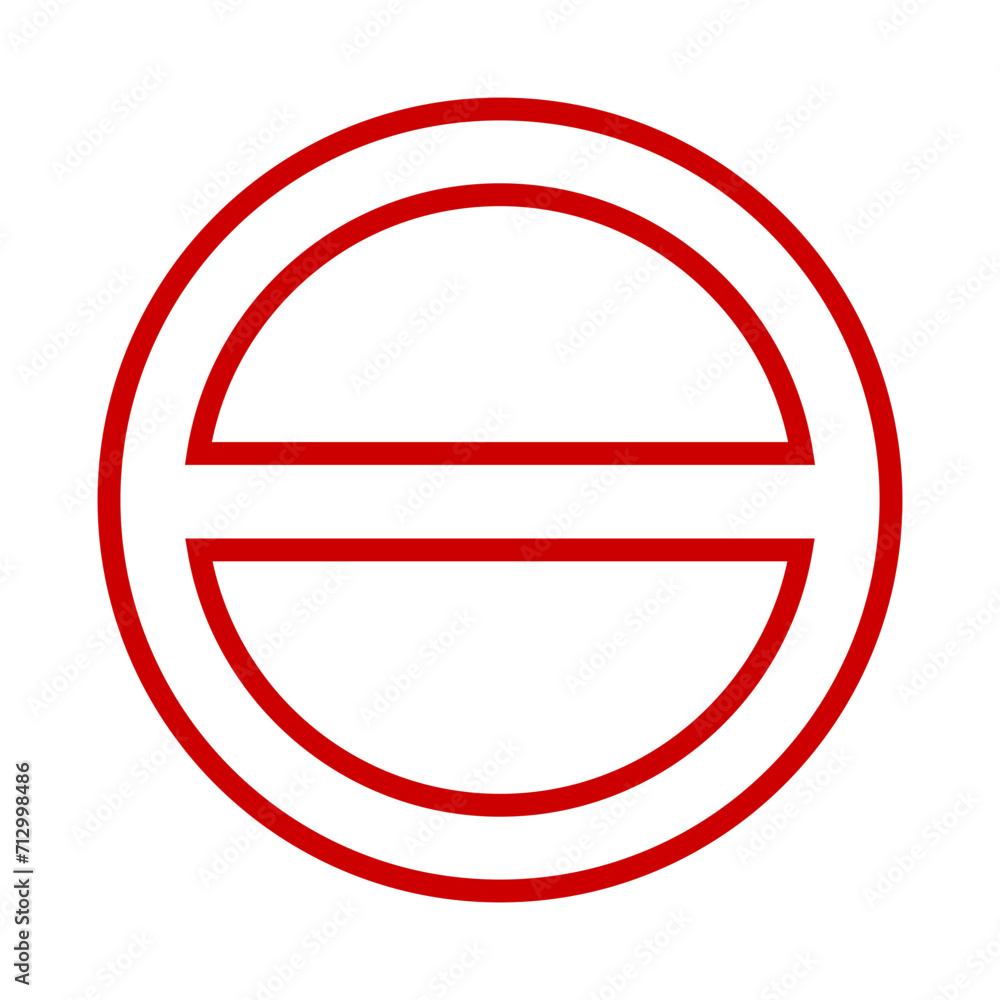 Prohibition circle symbol. Red ban banned icon. Stop sign. Forbidden element vector illustration isolated on white background Prohibition circle symbol. Red ban banned icon. Stop sign. Forbidden element vector illustration isolated on white background