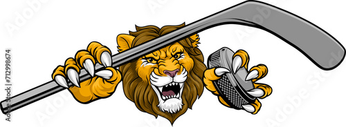 Photography Lion Ice Hockey Team Sports Animal Cartoon Mascot
