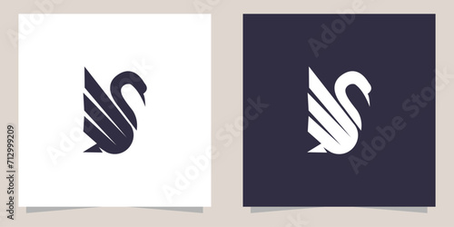 swan logo design template
