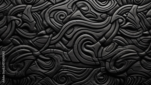 Black and white viking pattern texture AI Generated pictures
