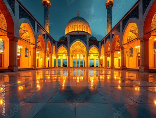Nighttime Architectural Photography of a Mosque during Ramadan with a Mirrorless Camera