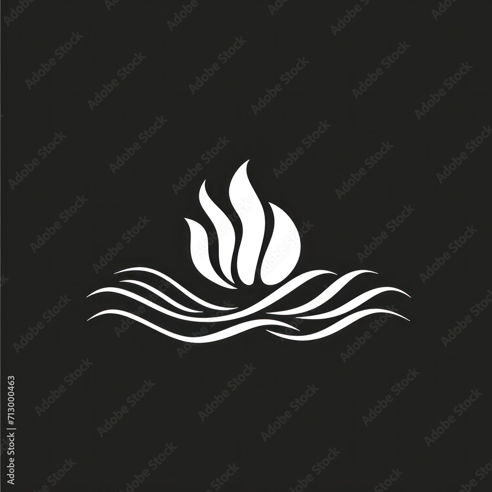 spa logo, abstract, minimalist, black and white spa logo, abstract, minimalist, black and white