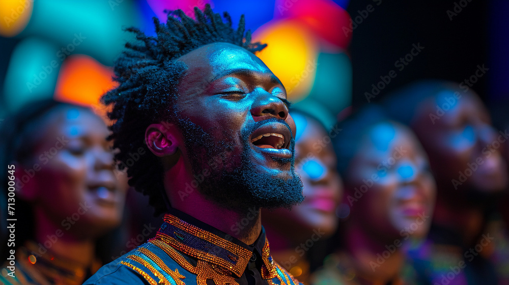 An African choir worshiping God