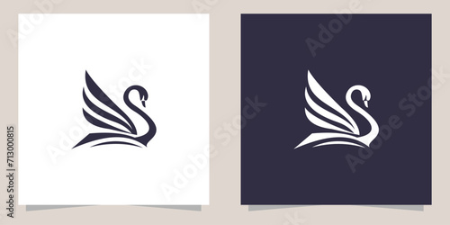 swan logo design template