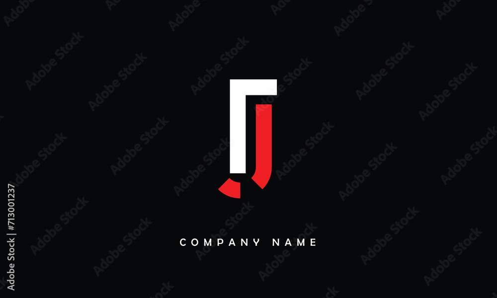 JT, TJ, J, T Abstract Letters Logo Monogram JT, TJ, J, T Abstract Letters Logo Monogram