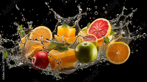 fruit in water high definition photographic creative image