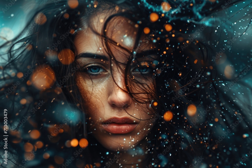 Creative portrait of a person. Creative portrait of a person.
