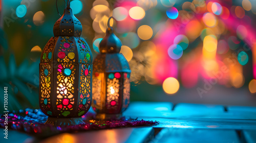 Saturated Color Film Depictions of Ramadan Decorations with a Macro Lens © czphoto