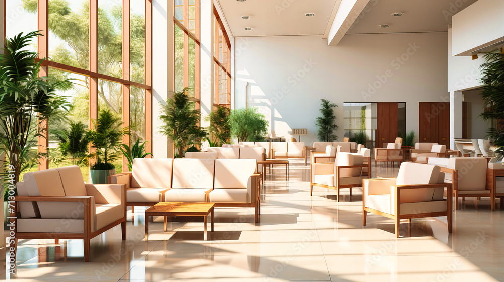 Modern and Elegant Interior in a Business or Hospital Setting Modern and Elegant Interior in a Business or Hospital Setting
