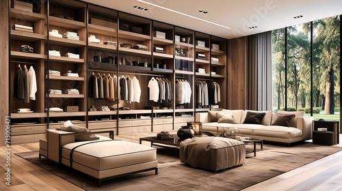 Contemporary Bedroom Closet with Modern Furniture and Lifestyle © Taslima