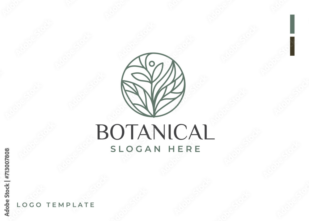 Leaf Plant Flower Monoline Logo. Universal creative premium symbol. Vector sign icon logo template. Vector illustration Leaf Plant Flower Monoline Logo. Universal creative premium symbol. Vector sign icon logo template. Vector illustration