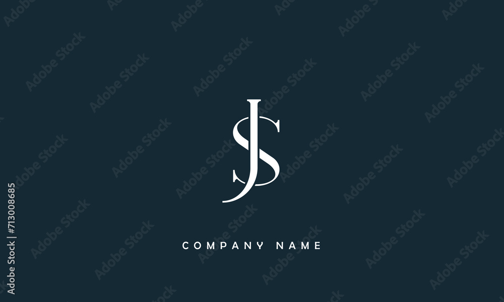 JS, SJ, J, S Abstract Letters Logo Monogram JS, SJ, J, S Abstract Letters Logo Monogram