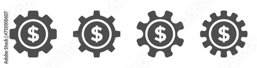 Service cost vector icons. Maintenance cost vector icons set