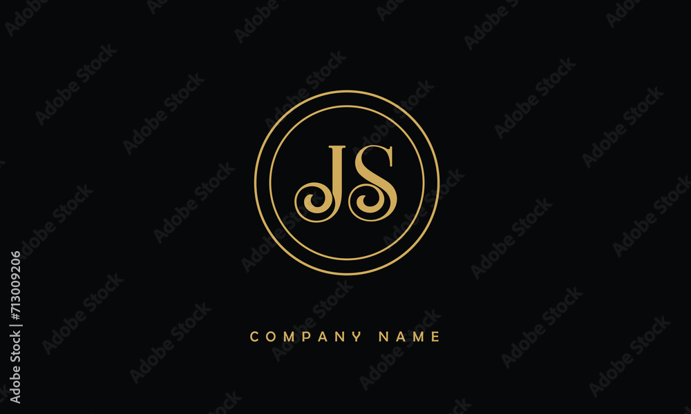 JS, SJ, J, S Abstract Letters Logo Monogram JS, SJ, J, S Abstract Letters Logo Monogram