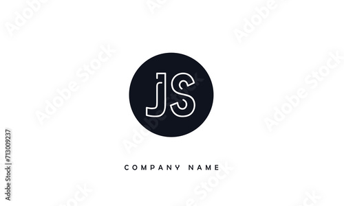 JS  SJ  J  S Abstract Letters Logo Monogram