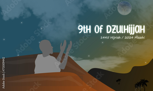 Praying on the 9th of dhulhijjah at Arafah is called wukuf at Arafah