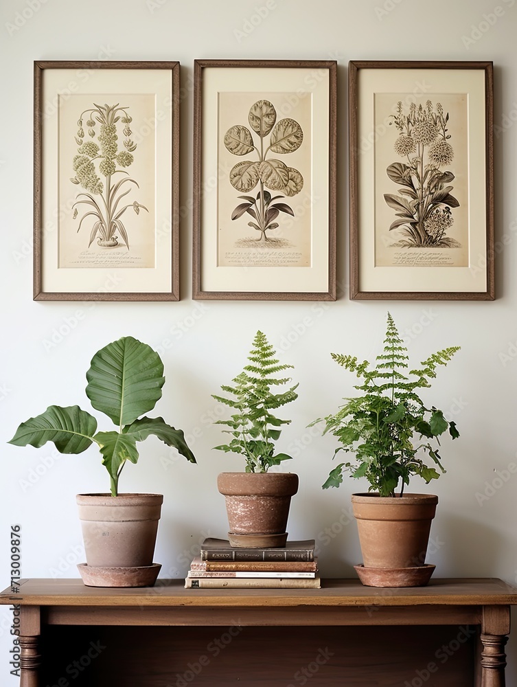 Fototapeta premium Antique Plant Illustrations: Timeless Flora Designs & Vintage Art Prints
