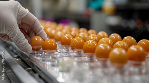 Witness the dedication of a lab test worker as they adopt a practical approach to guarantee optimum quality in chicken eggs. The focus is on accurate and consistent measurements for quality control in