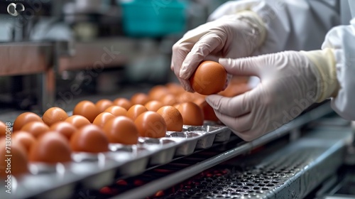 Explore the meticulous work of a lab test worker ensuring optimum quality in chicken eggs. This practical approach in poultry farming involves precise and consistent measurement to maintain high stand