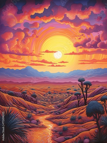 Bohemian Sahara Twilight Nature's Desert Showcase Art Print