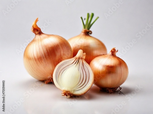 onion on white background