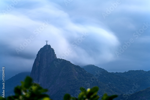 Majestic Long Exposure of Rio de Janeiro's Cloud-Covered Christ