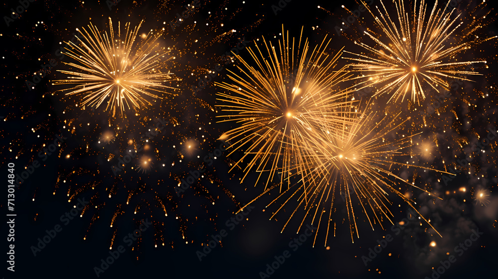 Fototapeta premium Fireworks background for celebration, holiday celebration concept