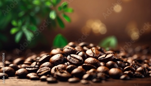 Fresh coffee beans banner