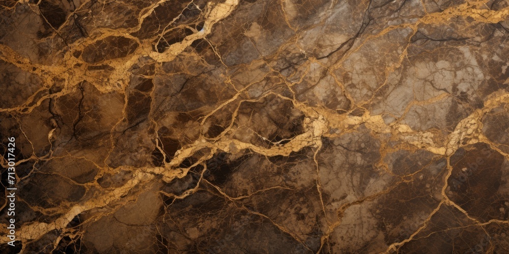 High resolution background with natural brown stone marble texture, featuring golden veins and a pattern resembling Emperador marble. The design includes elements of granite, slab stone, ceramic tile