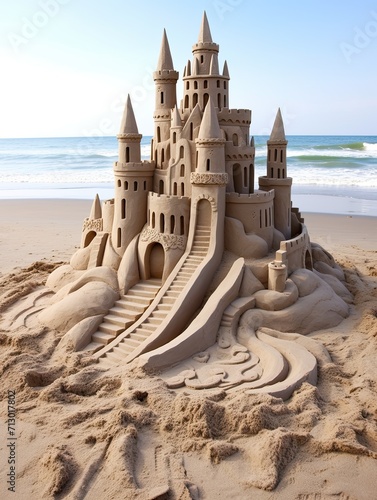 Coastal Sand Sculptures: Vintage Beach Designs, Oceanfront Mastery