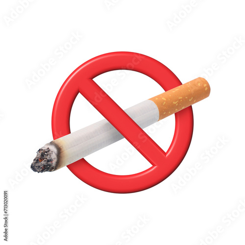 No Smoking Sign on transparent background