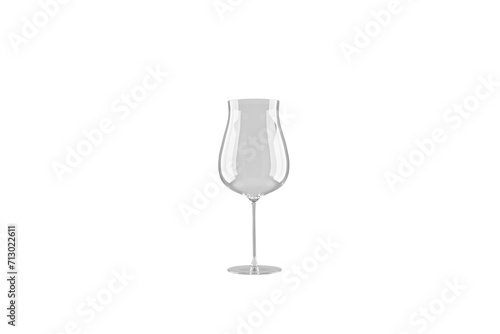 transparent sparkling glass wine glass