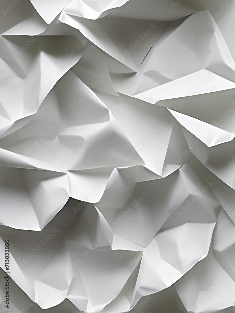 Obraz premium crumpled white paper