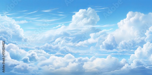a white cloud & blue sky image hd, in the style of soft © EnelEva