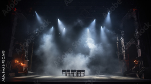 Stage with a spotlight © Little