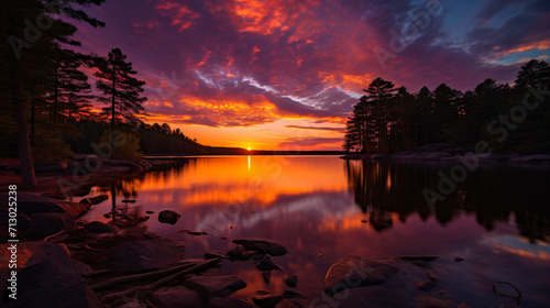 Sunset over the mountains