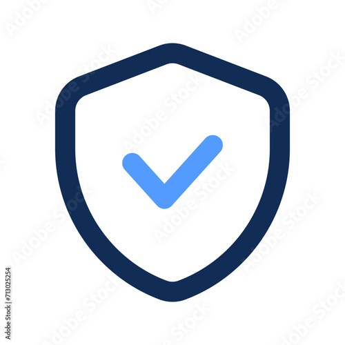 shield outline color icon